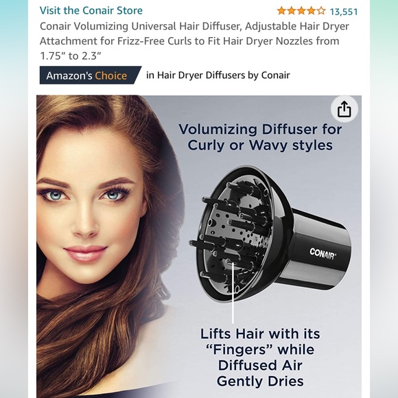 Conair universal diffuser attachment - Picture 2 of 10